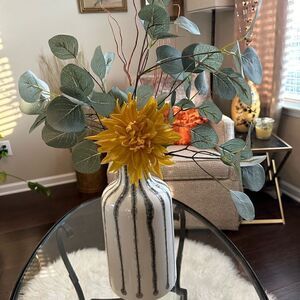 Custom-made Vase Faux Flower Arrangement